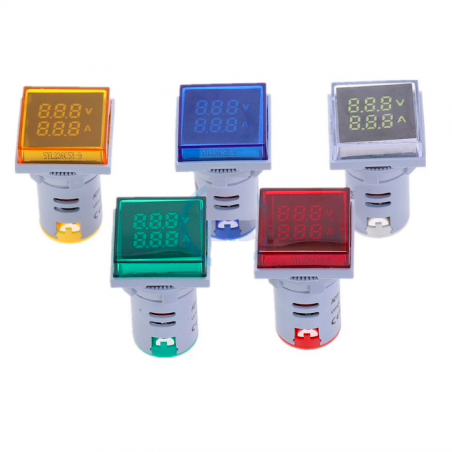 AC 60-500V 0-100A - LED voltímetro quadrado digital dual display - medidor de tensão - medidor de medição