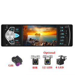 Bluetooth car radio - din 1 - 4 inch display - MP3/MP5 - rear camera - steering remoteRadio