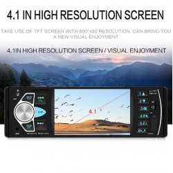 Rádio carro Bluetooth - din 1 - 4 polegadas display - MP3/MP5 - câmera traseira - direção remota