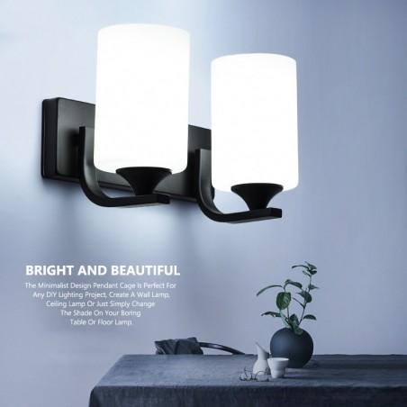 E27 LED base - lâmpada de parede com cabeça única e dupla