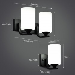 E27 LED base - wall lamp with single and double headE27