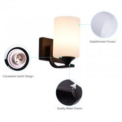 E27 LED base - wall lamp with single and double headE27