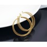 Hollow gold hoops - stainless steel earringsEarrings