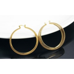 Hollow gold hoops - stainless steel earringsEarrings