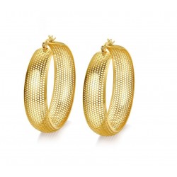 Aros de ouro oco - brincos de aço inoxidável
