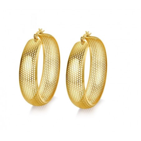 Hollow gold hoops - stainless steel earringsEarrings