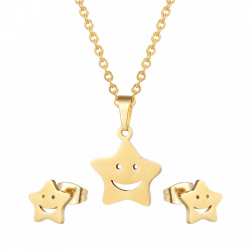 Gold & silver earrings & necklace - jewellery setJewellery Sets