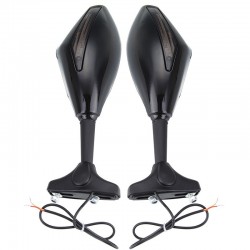 Motorcycle rearview mirrors - Led turn signals lights for Kawasaki 2 pcsMirrors