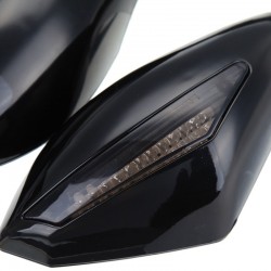Motorcycle rearview mirrors - Led turn signals lights for Kawasaki 2 pcsMirrors