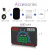 GEYIREN E350 OBD2 II HUD 5.8 tela de polegada - alarme de excesso de velocidade e consumo de combustível - exposição do carro
