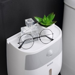 Dispensador de papel higiénico com gaveta - impermeável