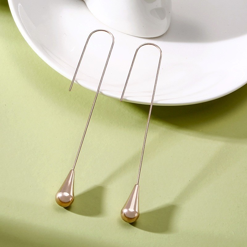 Water drop stainless steel long earringsEarrings