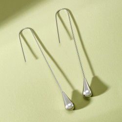 Water drop stainless steel long earringsEarrings