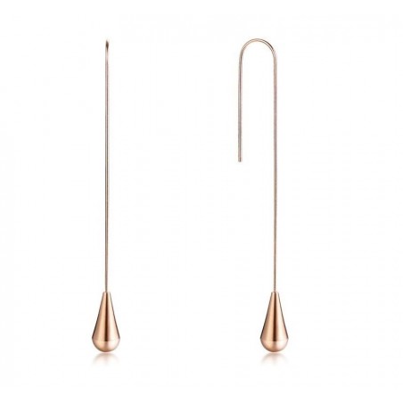 Water drop stainless steel long earringsEarrings