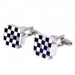 Trendy square lattice - cufflinksCufflinks