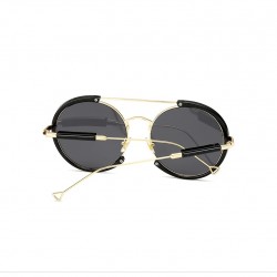 Oval vintage vaporpunk óculos de sol