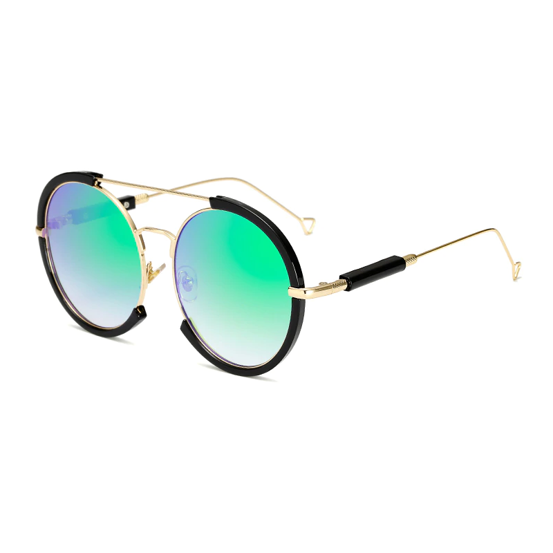 Oval vintage vaporpunk óculos de sol
