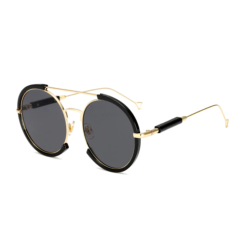 Oval vintage vaporpunk óculos de sol