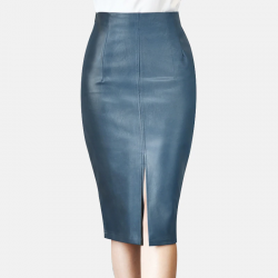 Elegant leather midi skirtDresses