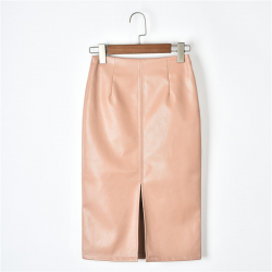 Elegant leather midi skirtDresses