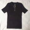 Casual short sleeve top with zipper - t-shirtWomen's fashion