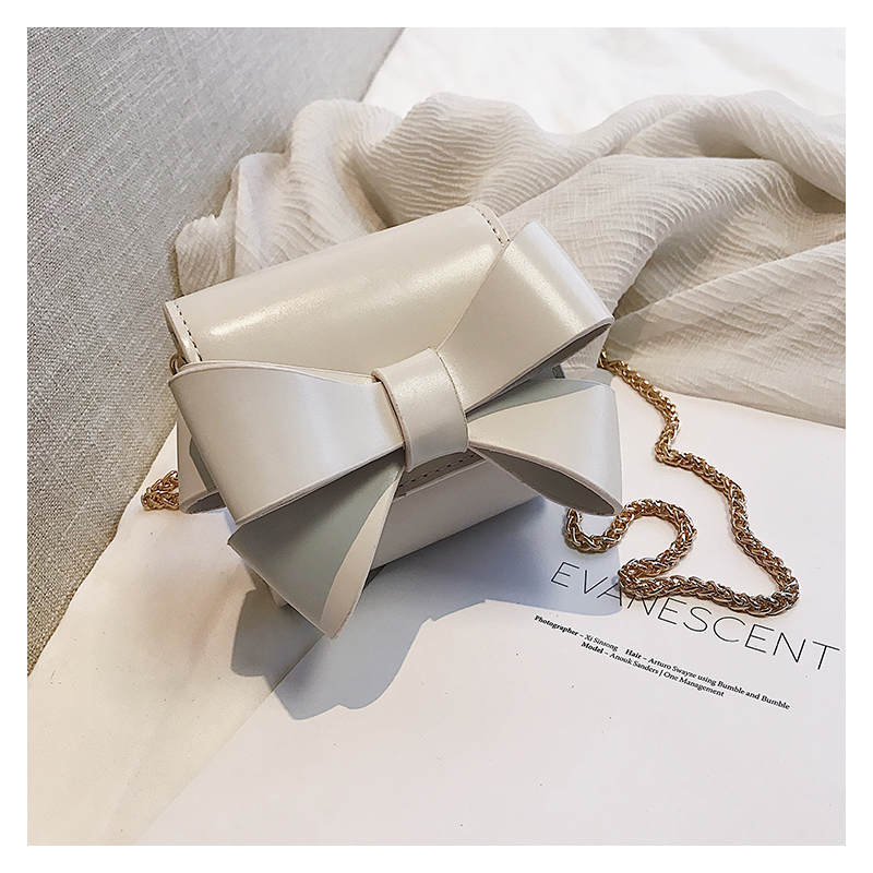 Small elegant bag with bow & chainBags