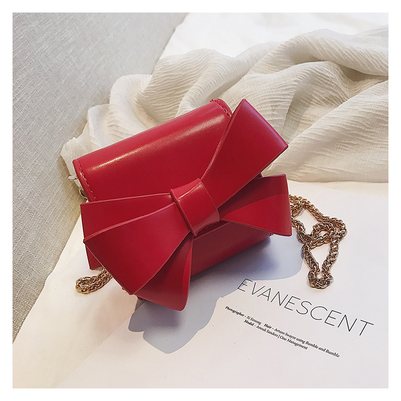 Small elegant bag with bow & chainBags