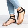 Summer sandals with crystals & zipperSandals