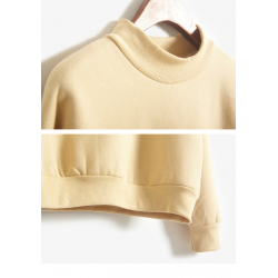 Camisola de veludo quente com manga comprida