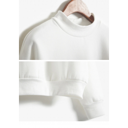 Camisola de veludo quente com manga comprida