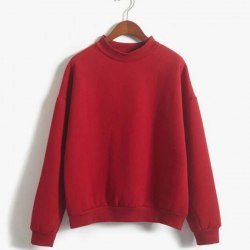 Camisola de veludo quente com manga comprida