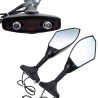 Motorcycle rearview mirrors - Led turn signals lights for Kawasaki 2 pcsMirrors