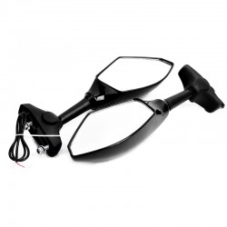 Motorcycle rearview mirrors - Led turn signals lights for Kawasaki 2 pcsMirrors