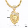 Pingente de cabeça de leão de ouro de luxo - colar