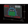 GEYIREN E350 OBD2 II HUD 5.8 tela de polegada - alarme de excesso de velocidade e consumo de combustível - exposição do carro