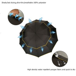 Grande guarda-chuva à prova de vento 130 cm