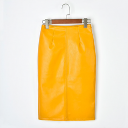 Elegant leather midi skirtDresses