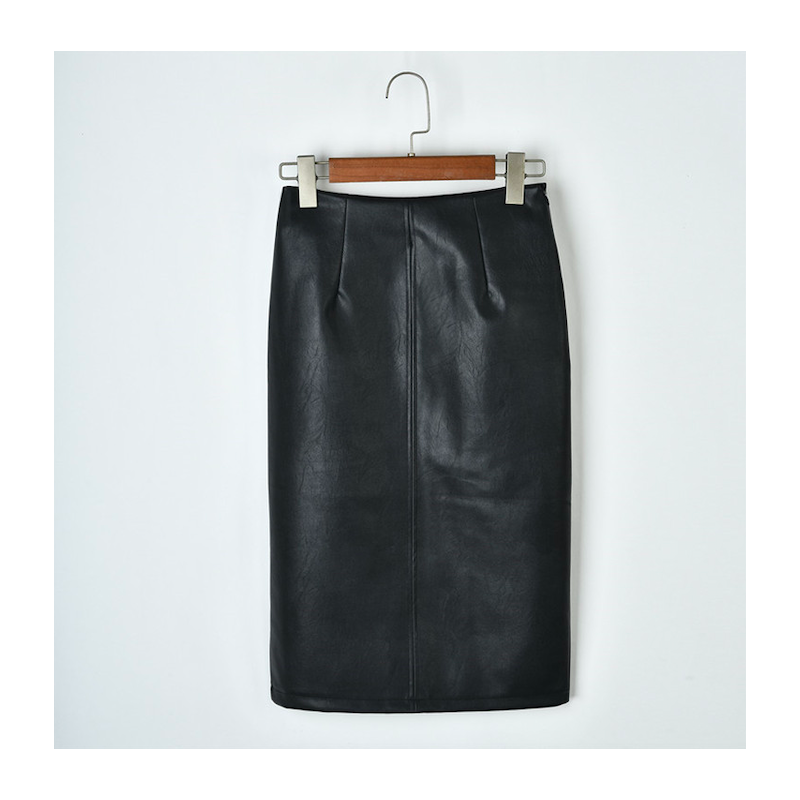 Elegant leather midi skirtDresses
