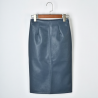 Elegant leather midi skirtDresses
