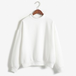 Camisola de veludo quente com manga comprida