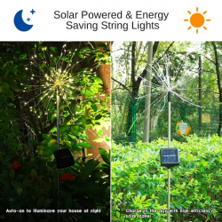 Luzes de dente-leão LED - 120 LEDS - solar alimentado