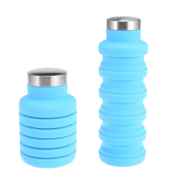 Frasco de água de silicone dobrável 500 ml