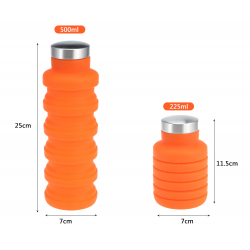 Foldable silicone water bottle 500 mlSurvival tools