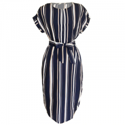 Elegante vestido listrado