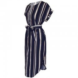 Elegante vestido listrado