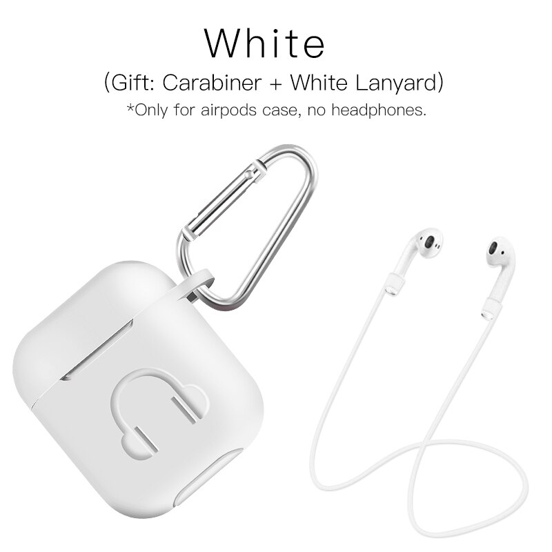 Caso de fone de ouvido de silicone macio para Apple AirPods com gancho