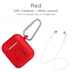 Caso de fone de ouvido de silicone macio para Apple AirPods com gancho