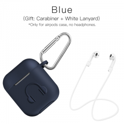 Caso de fone de ouvido de silicone macio para Apple AirPods com gancho