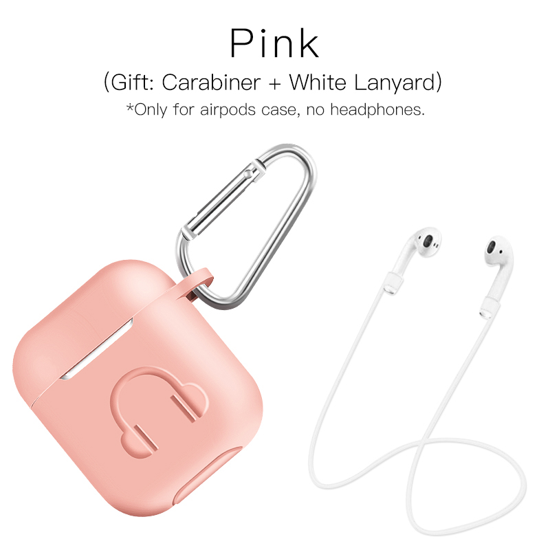 Caso de fone de ouvido de silicone macio para Apple AirPods com gancho