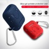 Caso de fone de ouvido de silicone macio para Apple AirPods com gancho